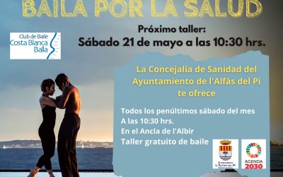 El próximo sábado 21 de mayo ven al Taller de Baile gratuito en la playa de l’Albir