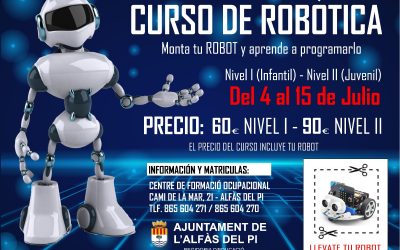 Últimas plazas para el curso de robótica infantil organizado por la concejalía de Educación