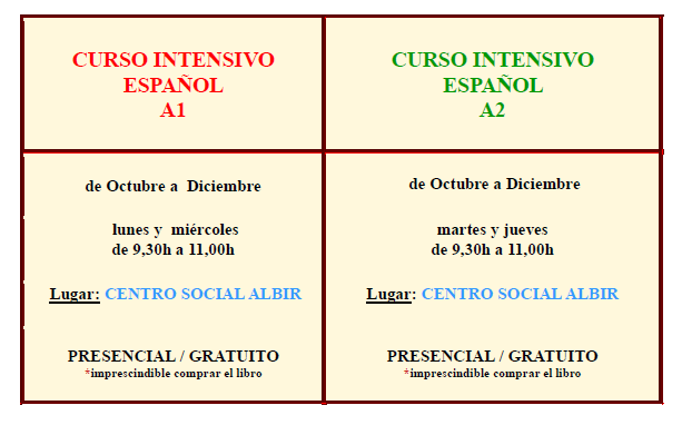 Se abre el plazo de inscripción para los cursos gratuitos de español A1 y A2 que organiza la Oficina Pangea