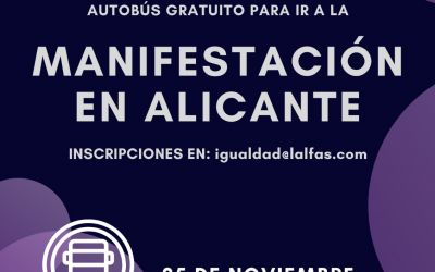 La concejalía de Igualdad te invita a participar en el acto central del #25N en Alicante