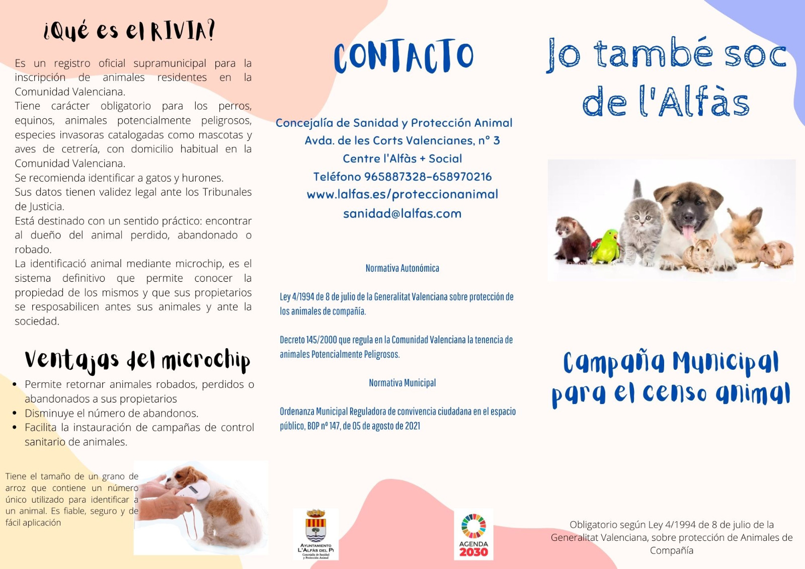 Desde hoy puedes registrar a tu mascota en el Censo Animal Municipal de  l'Alfàs del Pi - Ayuntamiento de l'Alfàs del Pi | Sede Electrónica