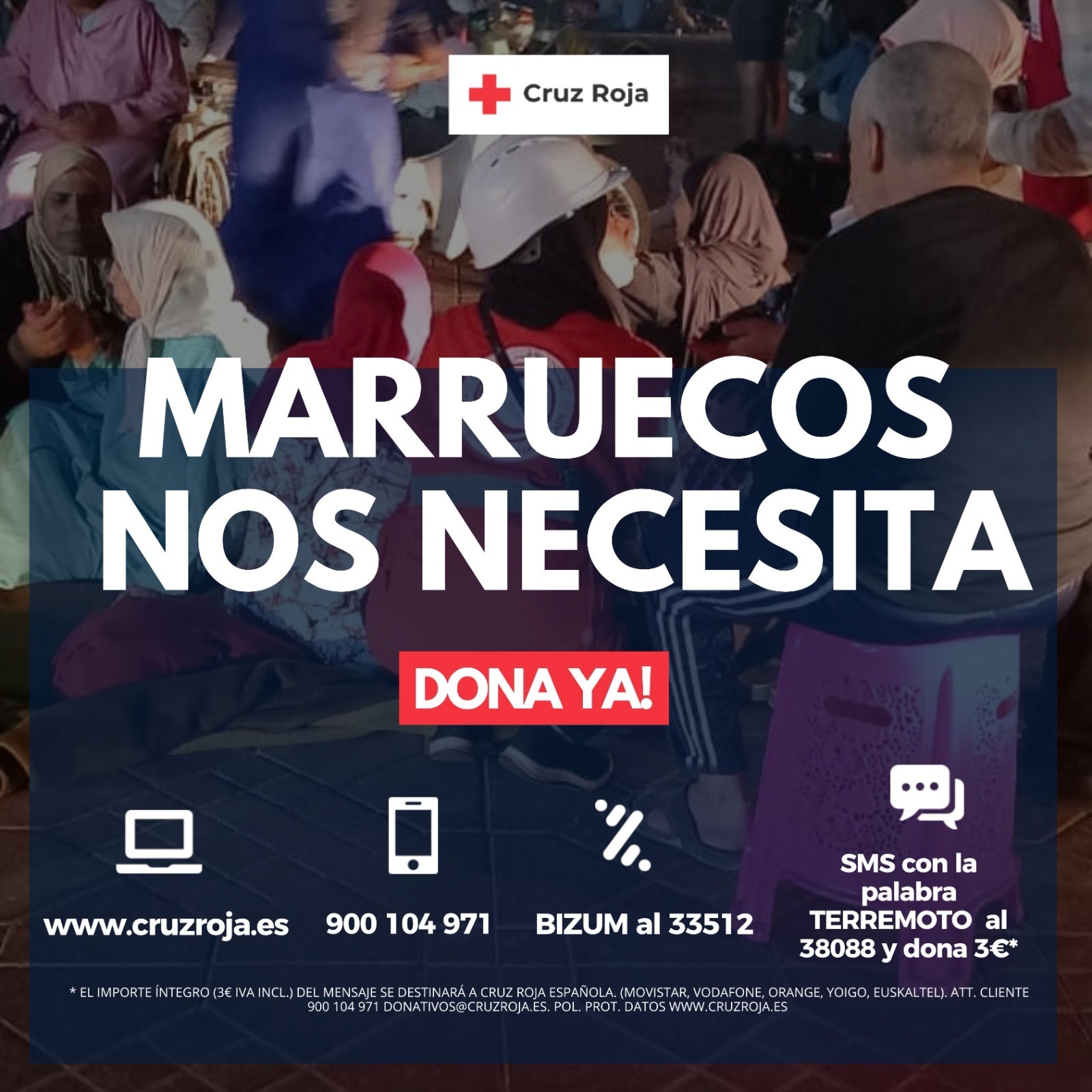 Puedes canalizar tu ayuda a las víctimas del terremoto de Marruecos a través de Cruz Roja