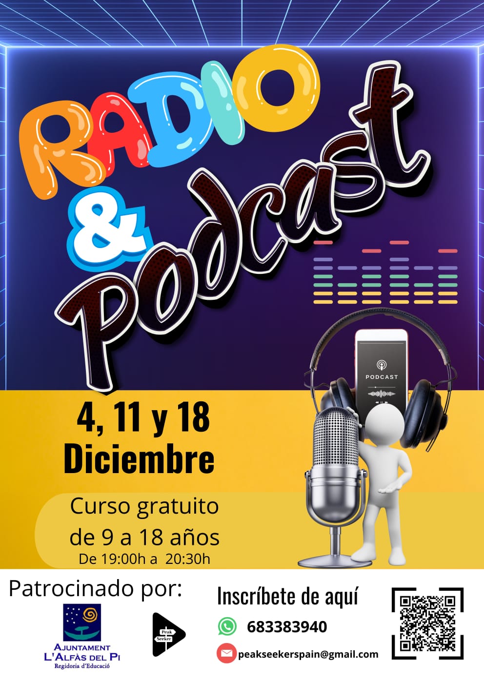 La Casa de Cultura de l’Alfàs acoge un Taller Gratuito de Podcast y Radio para menores de 9 a 18 años