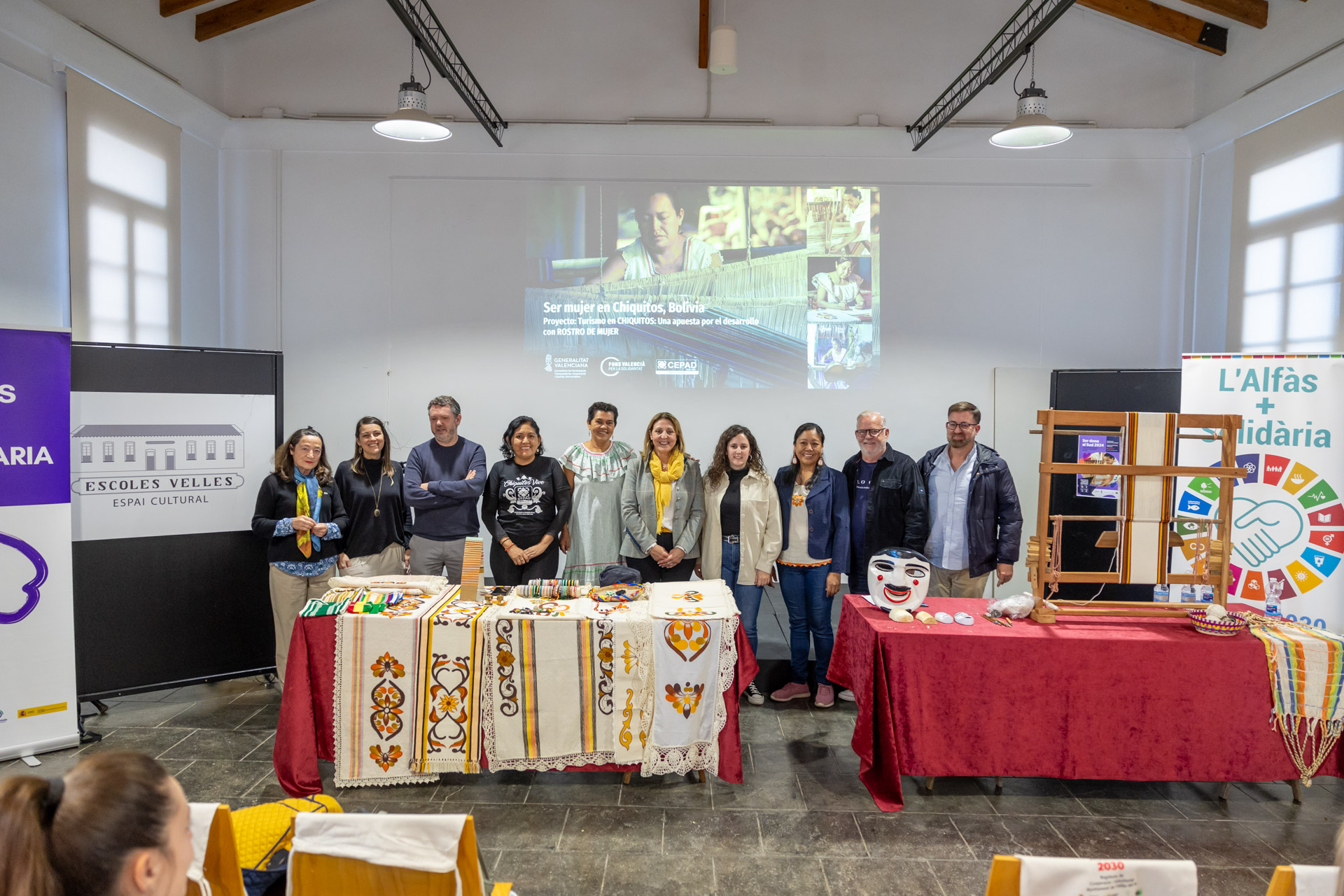 Una delegación de Bolivia presenta en l’Alfàs el proyecto ‘Ser dona al Sud’ del Fons Valencià per la Solidaritat