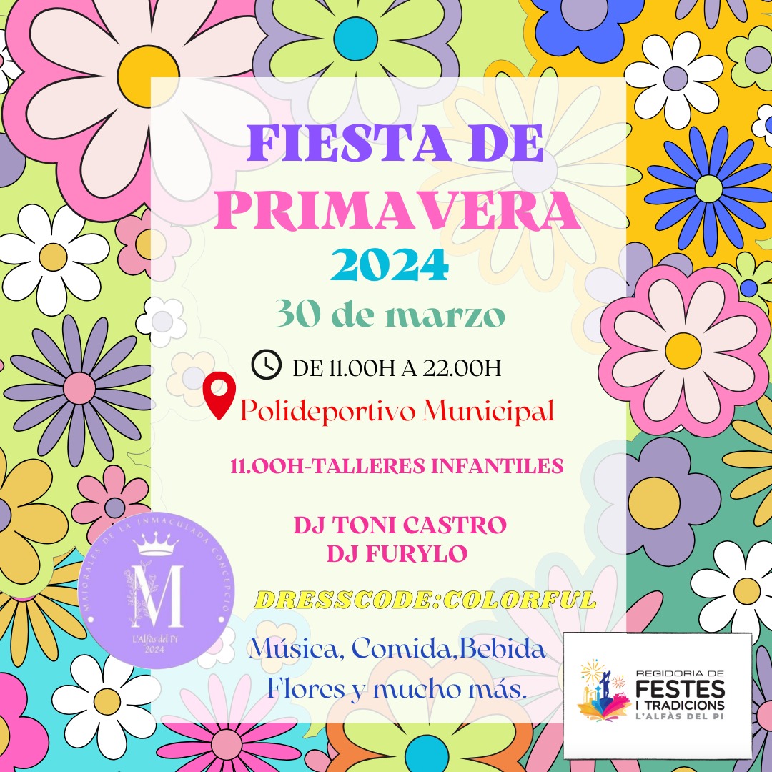Las Mayoralas de la Inmaculada Concepción 2024 organizan una Fiesta de Primavera este sábado en l’Alfàs