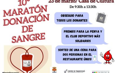 Participa mañana sábado en el décimo Maratón Solidario de Donación de Sangre de l’Alfàs