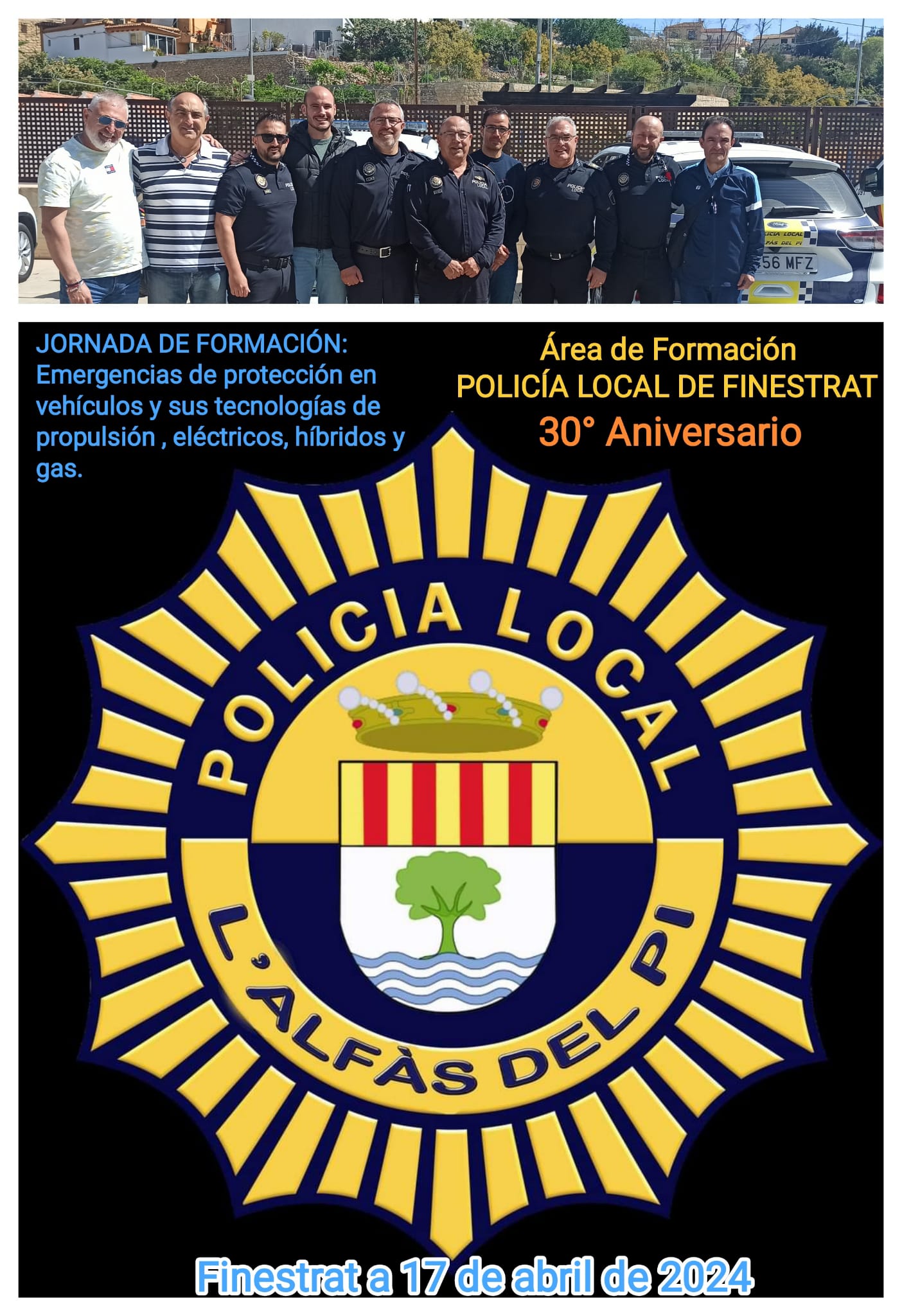 10 agentes de la Policía Local de l’Alfàs participan en las jornadas formativas celebradas en Finestrat