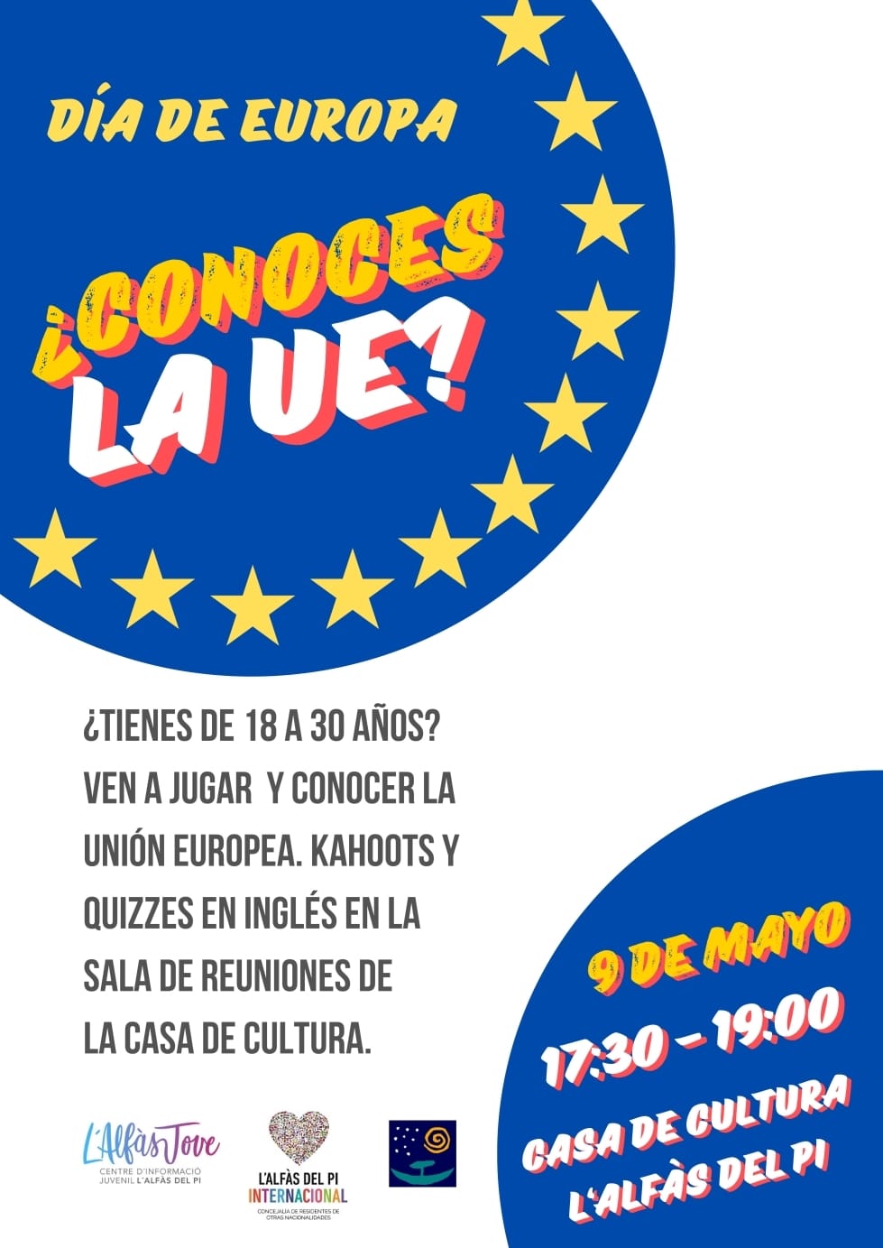L’Alfàs prepara los actos conmemorativos del Día de Europa el 9 de mayo en la Casa de Cultura
