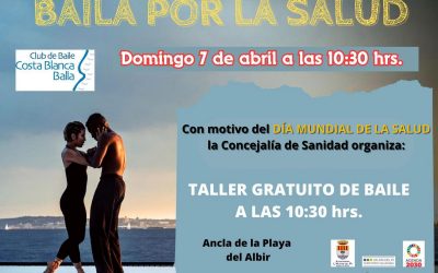 Sanidad te invita a participar este domingo en el Taller gratuito de Baile en la playa de l’Albir
