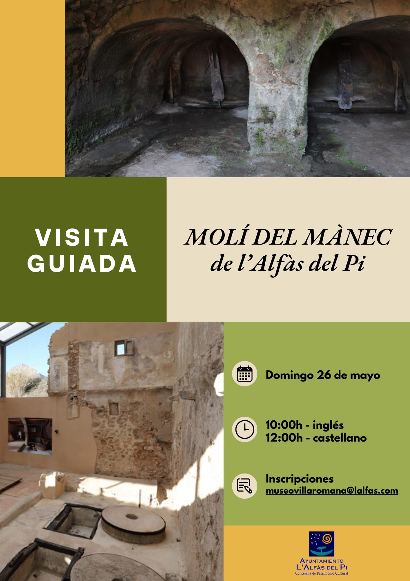 Manec Este domingo nueva visita guiada gratuita al Molí de Mànec de l’Alfàs ...