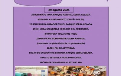 Aún estás a tiempo de apuntarte esta tarde a la actividad saludable de Cruz Roja en el Parque Serra Gelada