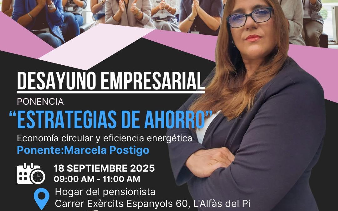 MEMBA Marina Baixa organiza un desayuno empresarial el jueves en l’Alfàs con Marcela Postigo