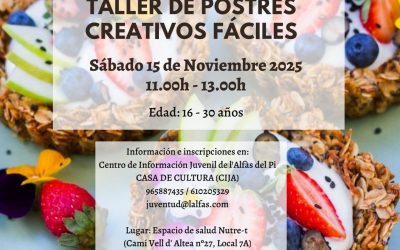 L’Alfàs del Pi organiza un taller gratuito de postres creativos para jóvenes