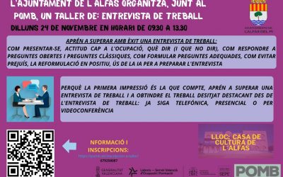 Aprende a realizar una entrevista de trabajo con éxito en un taller gratuito el próximo lunes en l’Alfàs