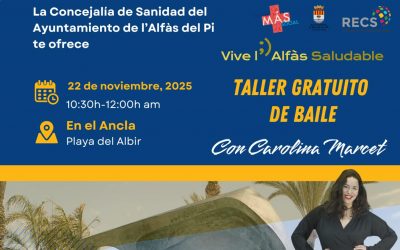 Sanidad retoma el taller gratuito de Baile Saludable en la playa Racó de l’Albir este sábado 22 de noviembre