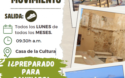 Sanidad anima a acudir el lunes a la Casa de Cultura y participar en las rutas guiadas ‘1 año en movimiento’