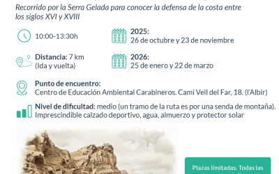 Vuelve la ruta guiada ‘Piratas y corsarios en les Penyes de l’Albir’ el próximo domingo 25 de enero