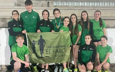El club de Atletismo el Faro cierra la temporada de invierno en pista cubierta en el Luis Puig de Valencia