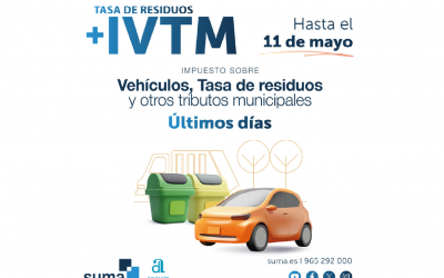 Suma recuerda que el próximo lunes 11 de mayo finaliza el plazo para el pago voluntario de tributos municipales