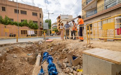 Las obras del centro de l’Alfàs del Pi continúan según lo previsto con la renovación de la red de agua
