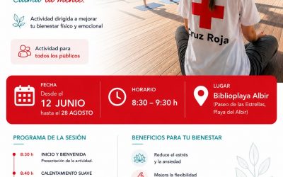 Vuelven los talleres gratuitos de ‘Yoga Saludable’ en la Biblioplaya del Albir de la mano de Cruz Roja