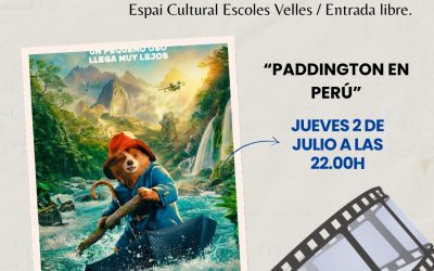 Tarde de cine en familia hoy en Escoles Velles el ‘Cine al Carrer’ presenta ‘Paddington: Aventura en la selva’