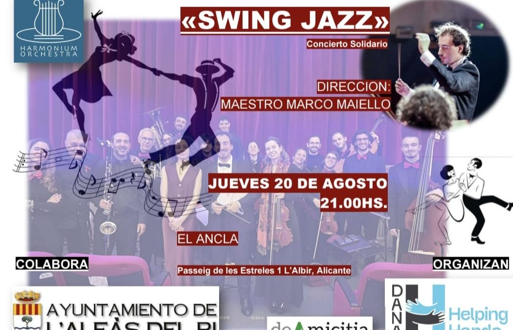 Gran concierto solidario ‘Swing Jazz’ de Harmonium Orchestra en la playa de l’Albir  mañana jueves