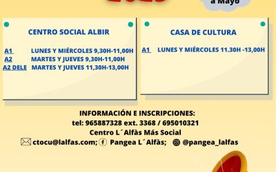 Pangea l’Alfàs abre el plazo de inscripción para los cursos gratuitos de Español para Extranjeros