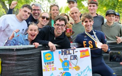 Héctor Álvarez Bronce en la contrareloj del mundial con la Selección Española de Ciclismo sub 23