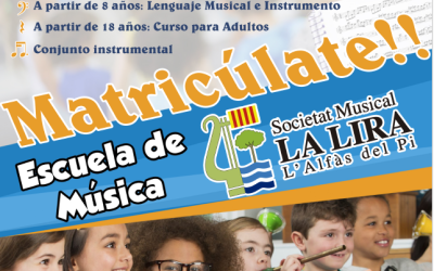 Últimos días para matricularse en los nuevos cursos de la Escuela de Música La Lira de l’Alfàs
